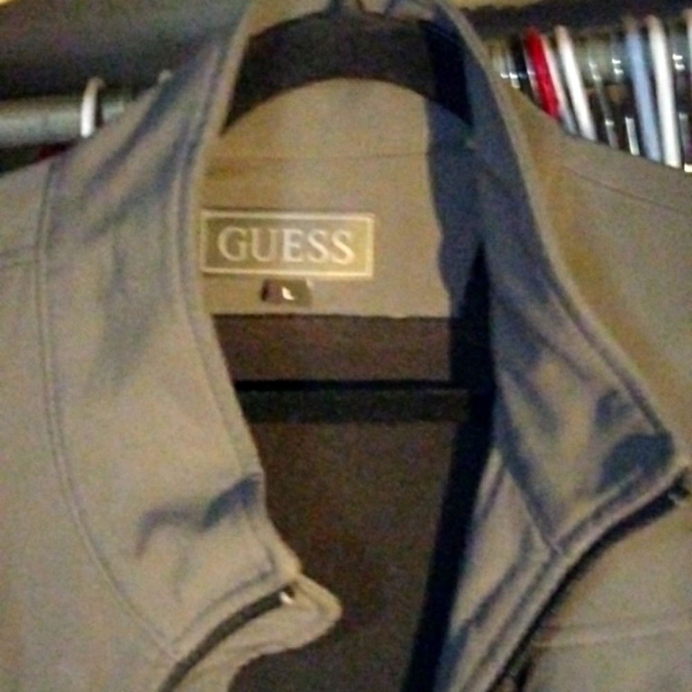 Men's lightweight jacket Guess Brand grayish green